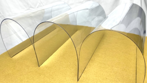 ultra-thin solid flat polycarbonate