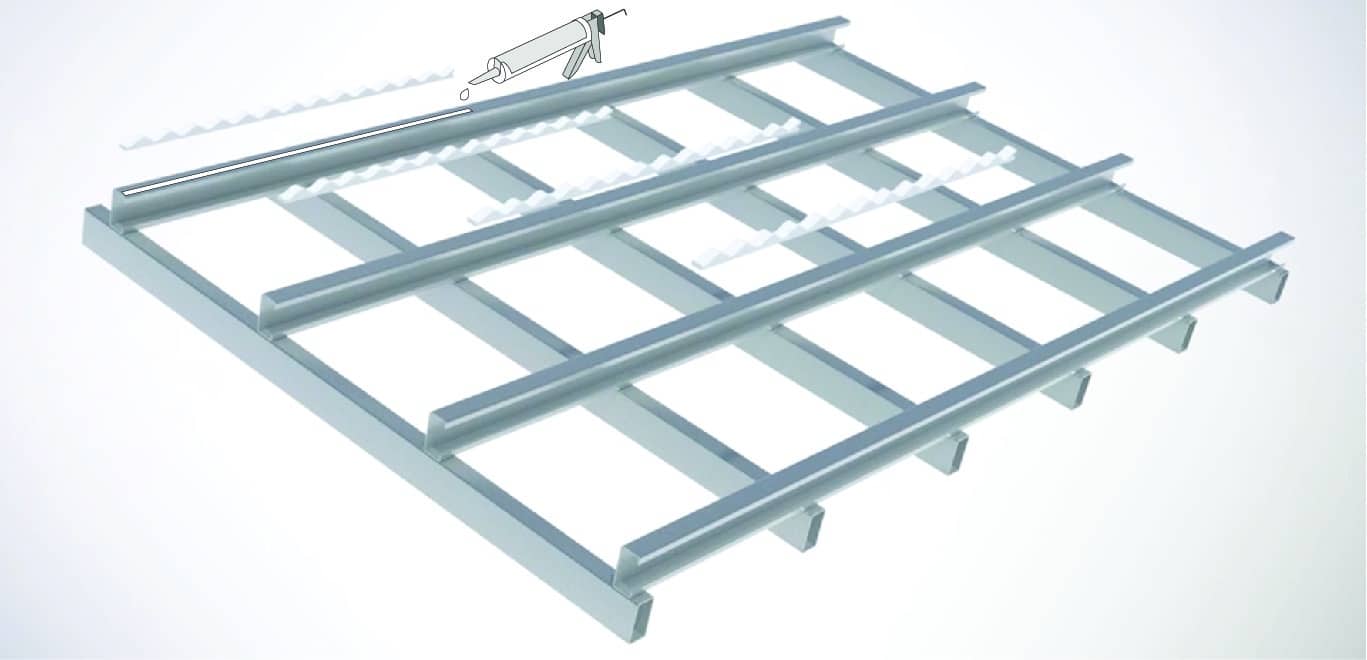 polycarbonate roof installation diagram